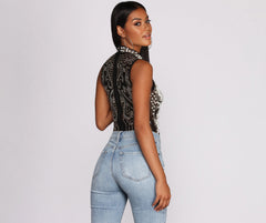 Pearl Ambition Sleeveless Bodysuit