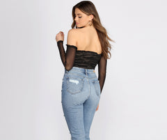 Ruched And Ready Lace Up Bodysuit