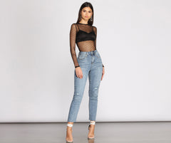 Polka Dot Darling Mesh Top