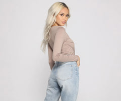 All Wrapped Up In Chic Style Bodysuit