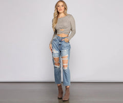 So Casual Criss-Cross Crop Top