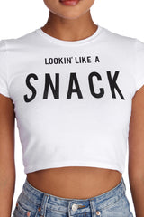 Lookin Like A Snack Cropped Tee