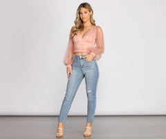 Polka Dot Darling Mesh Top