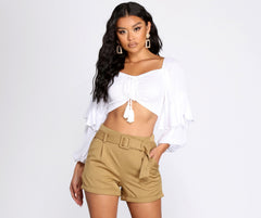 Draw Me In Crop Top