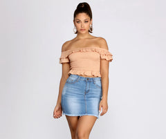 Charmed In Ruffles Peplum Top