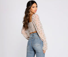 Flowy In Floral Crop Top