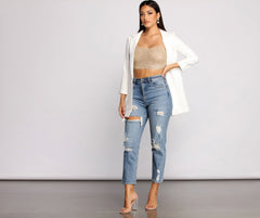 So Rare Pearl Embellished Crop Top