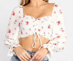 Drawn to Florals Crop Top
