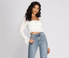 Sweet Thing Ruffle Smocked Crop Top
