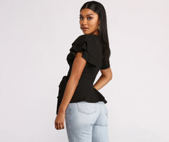 Get That Classic Vibe Peplum Top