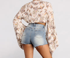 Boho Honey Tie Front Gauze Top