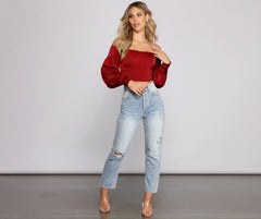 Chic Off The Shoulder Corset Top