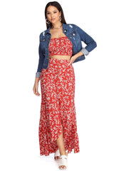 On Vacay Floral Smocked Tube Top