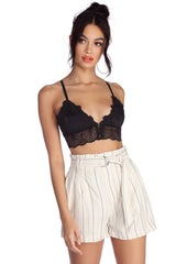 Social Butterfly Lace Crop Top