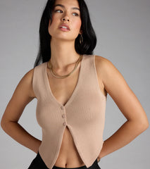 Casual Chic Ribbed Knit Tank Top