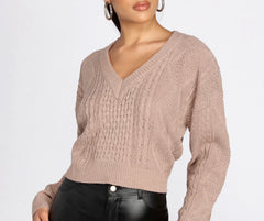 Tie Back Cropped Sweater