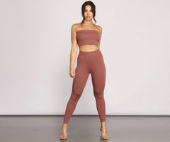 Keeping Knit Casual Crop Tube Top