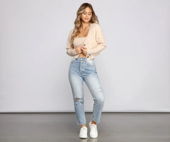 She's A Trendsetter Cable Knit Cardigan