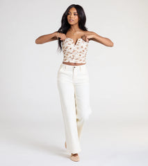 Cutesy Vibe Floral Lace Tube Top