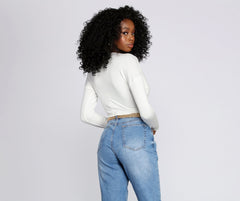 Streamlined Surplice Wrap Top