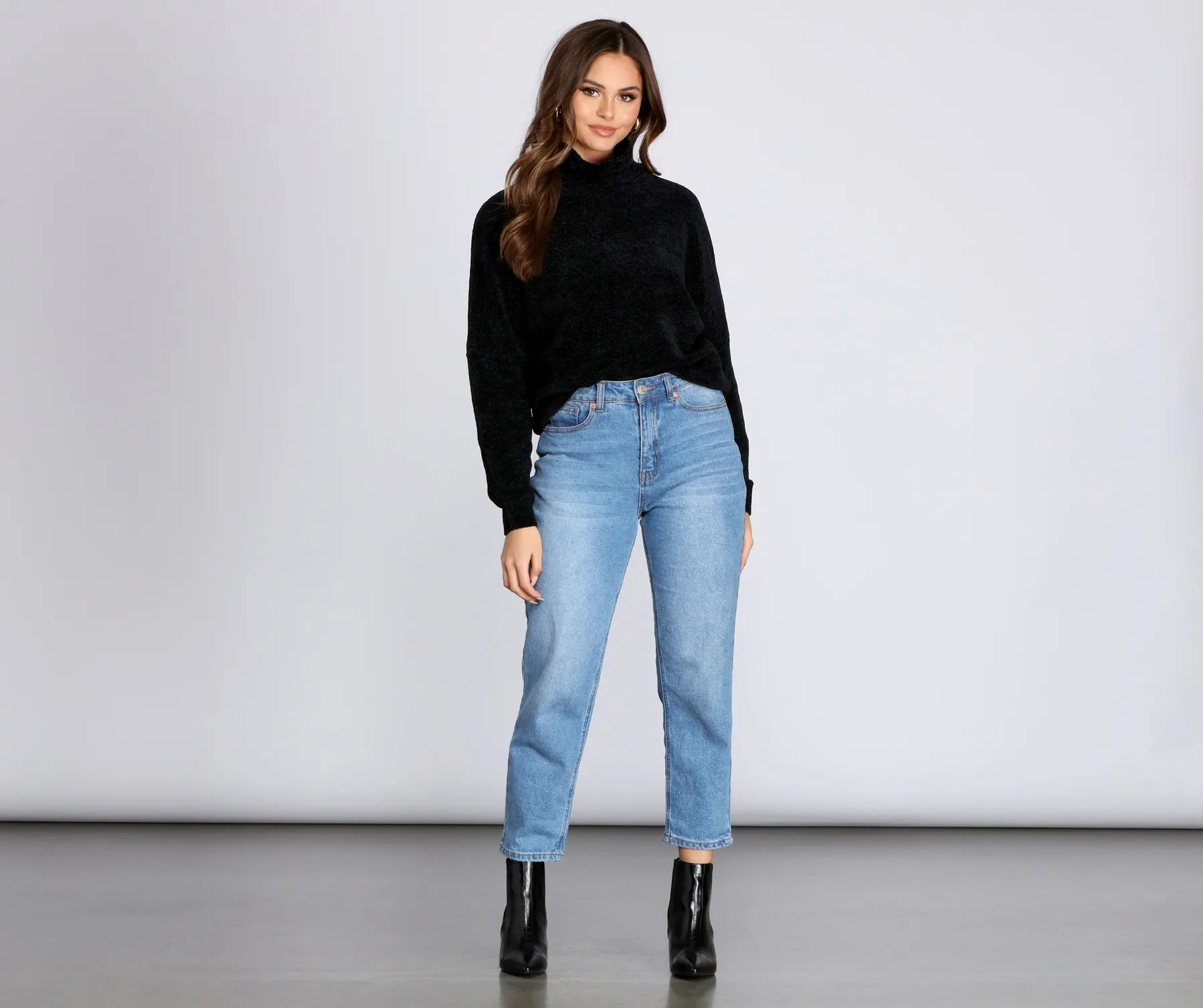 Cozy In Chenille Turtleneck Sweater