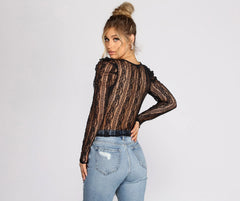 Luxe In Lace Surplice Top