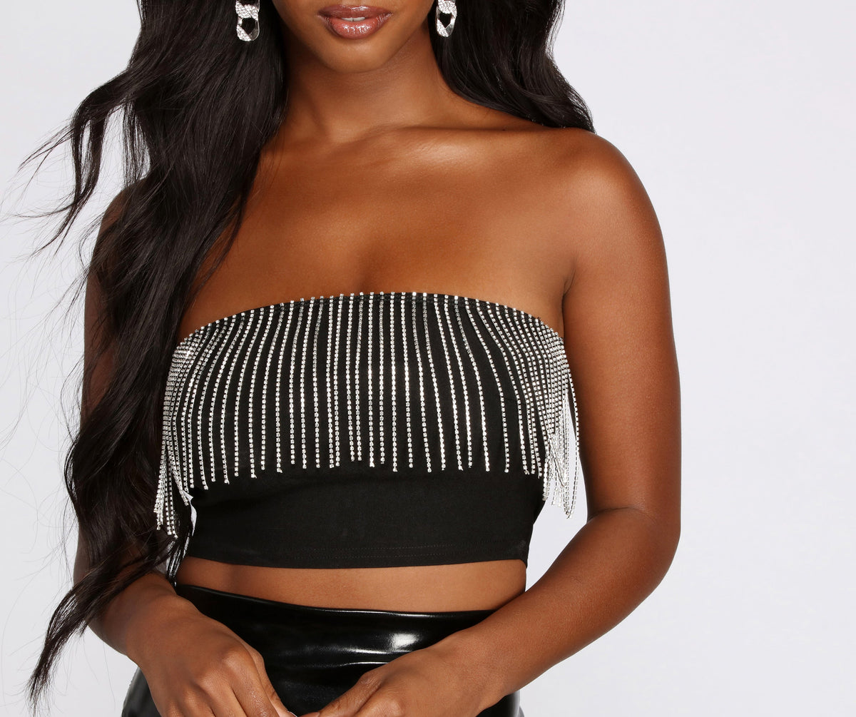 Festive In Fringe Tube Top