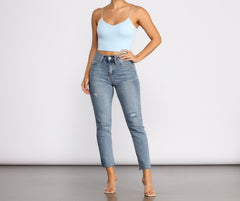 Bungee Strap Basic Crop Top
