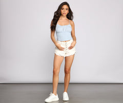 Basic Vibes Smocked Tank Top