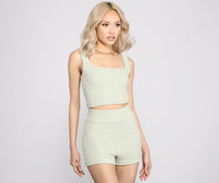 Trendy Textures Cropped Tank
