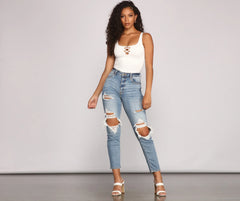 Keep It On-Trend Strappy Bodysuit