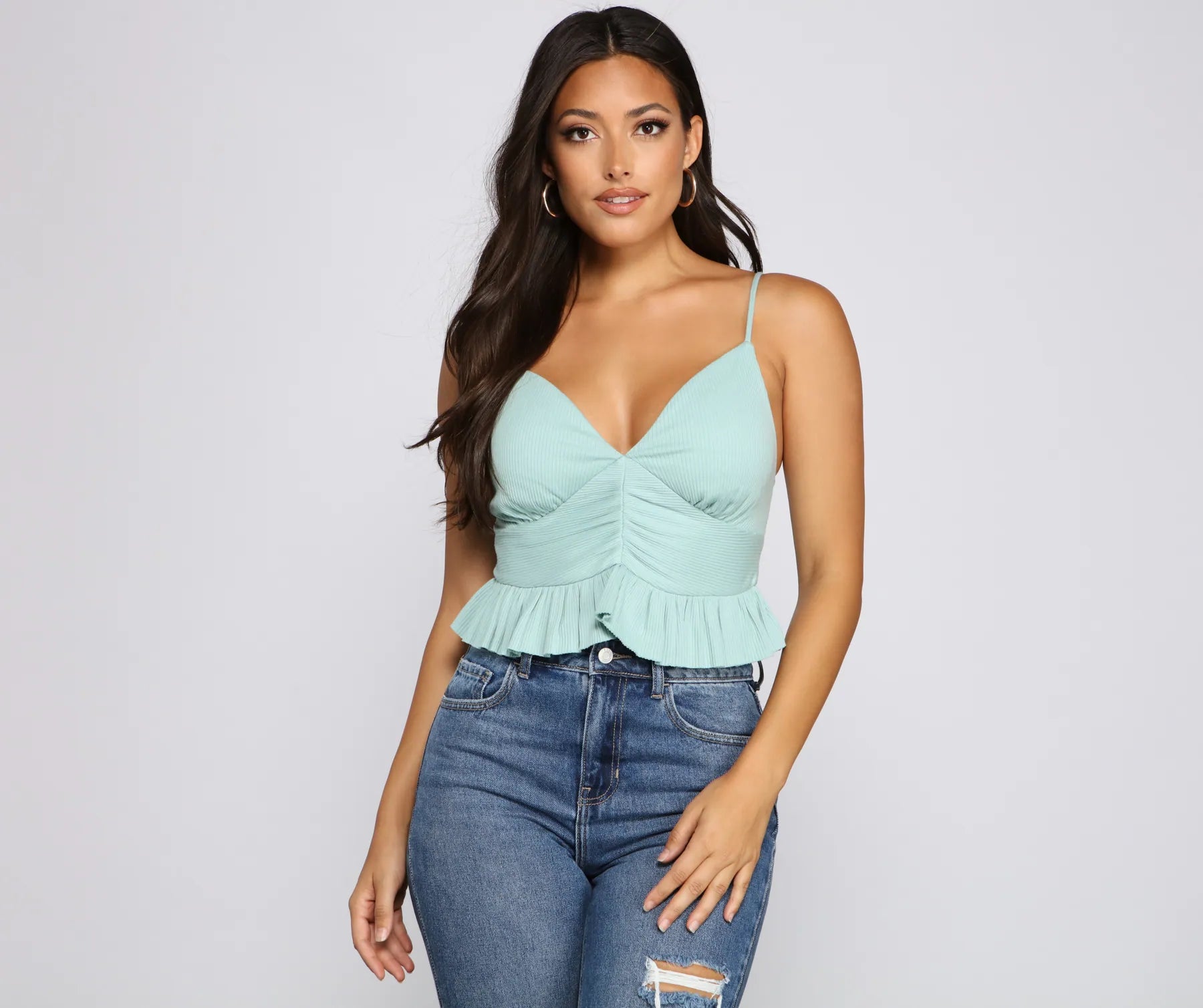 Flirty Flair Ruffled Crop Top