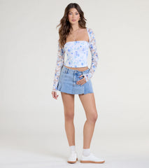 Sweetly Romantic Floral Lace Crop Top