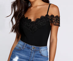 Crochet Details Bodysuit