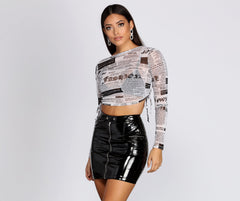 Miss Extra Mesh Crop Top