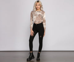 Tie Waist Tie Dye Sweatshirt