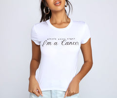 Cancer Trendy Zodiac Graphic Tee