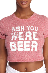 Wish You Were Beer Graphic Top