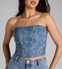 Major Hottie Lace-Up Flame Tube Top
