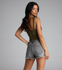 Strap In Babe Buckle Crop Top