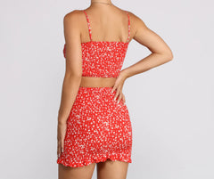 Falling For You Floral Crop Top