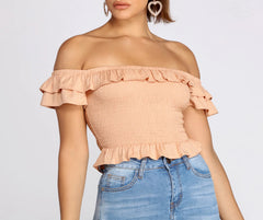 Charmed In Ruffles Peplum Top