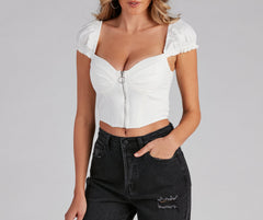 Sweet Vibes Corset Crop Top