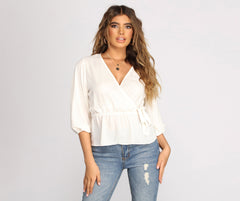 Wrapped In Classic Style Blouse