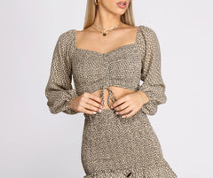 Feels Like Summer Smocked Crop Top
