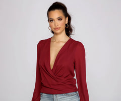 Moment of Luxe Chiffon Surplice Top