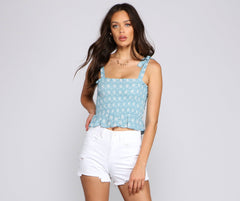 Flirty Boho Style Peplum Top