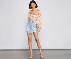Flirty In Floral Crop Top
