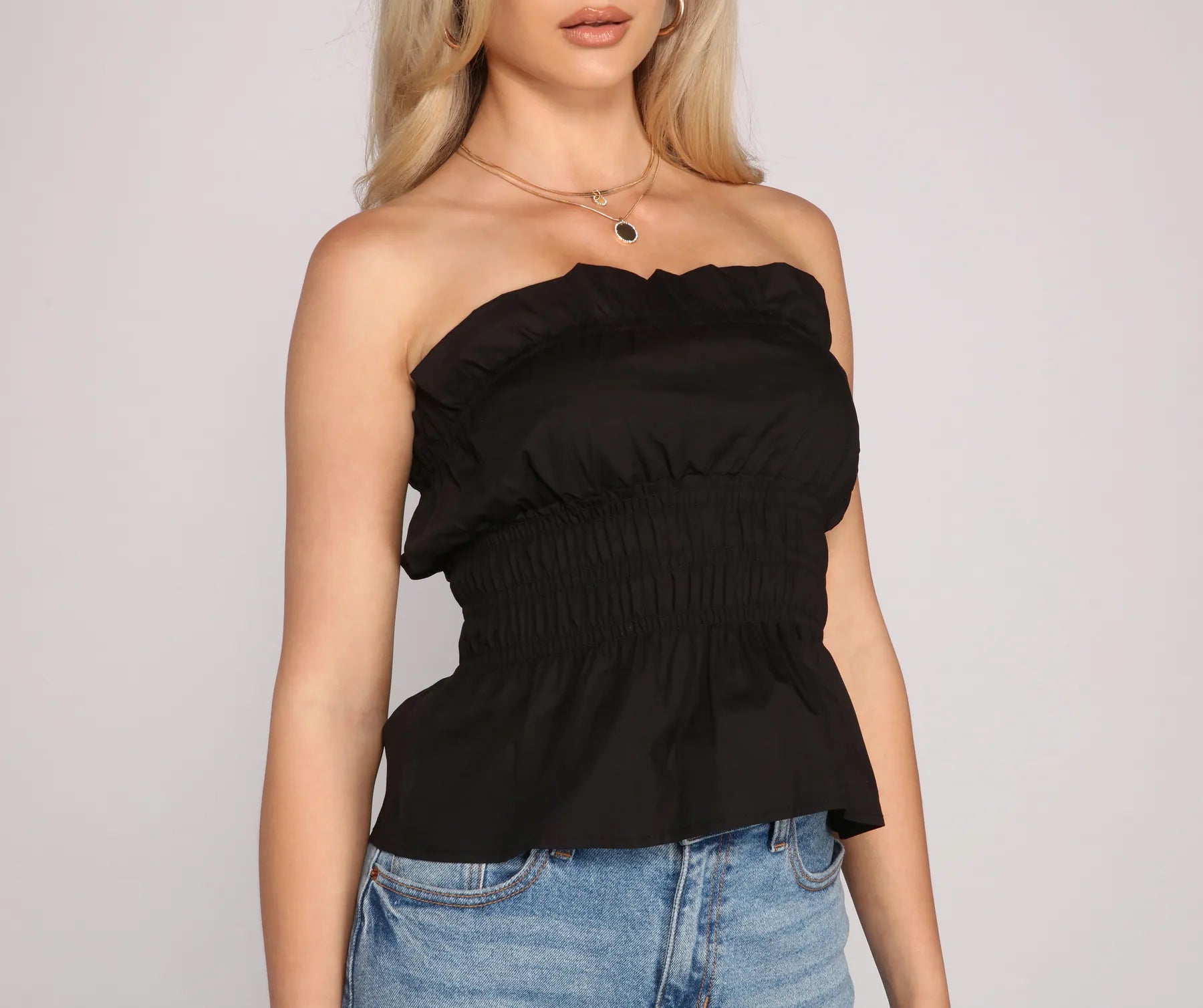 Stylishly Smocked Tube Top