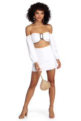 Such A Flirt Linen Crop Top